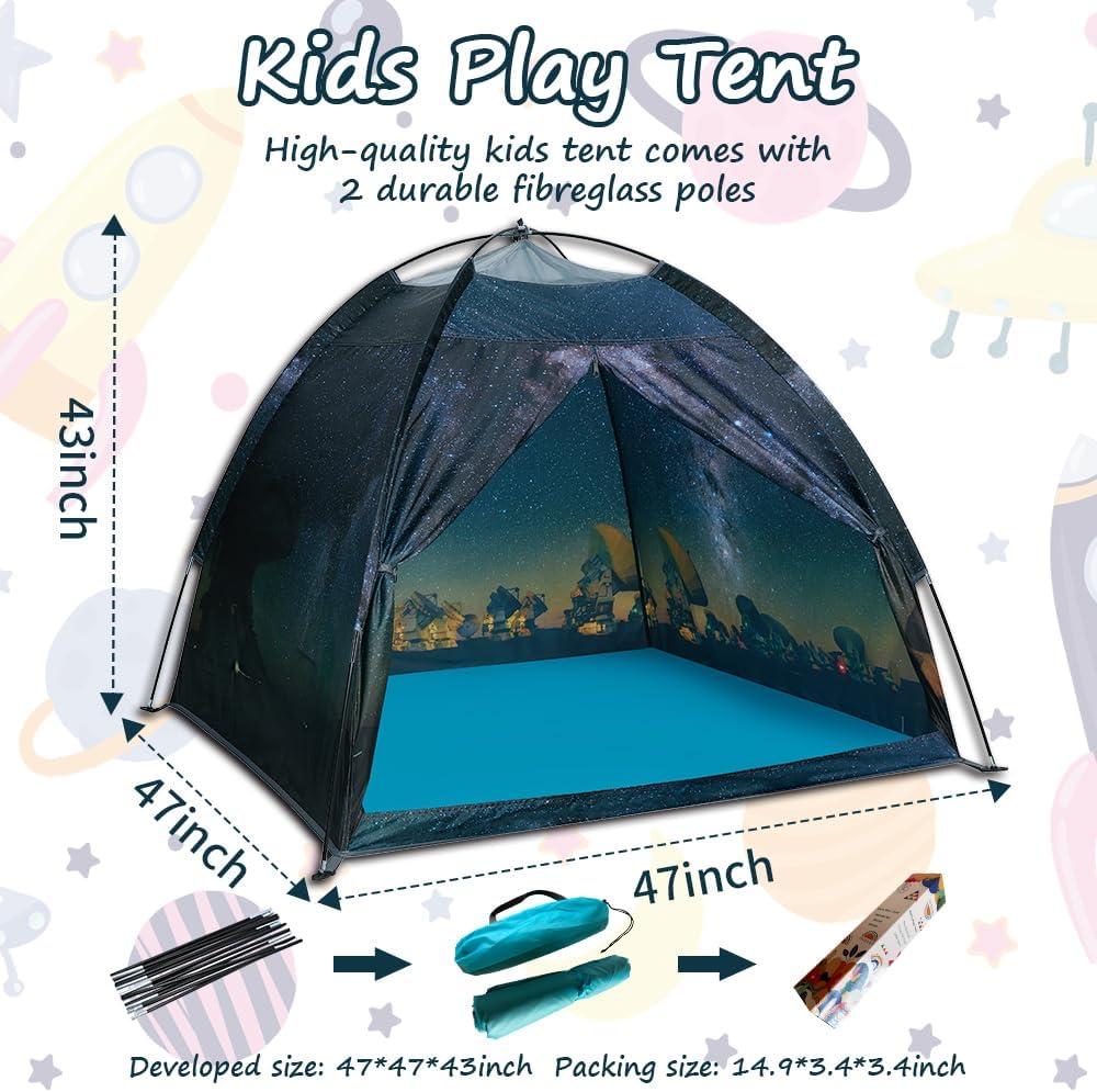 Starry Night Kids Play Tent with Meshed Panels