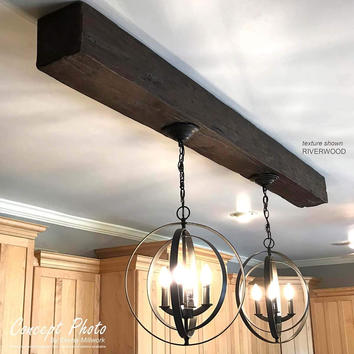 Ekena Millwork Hand Hewn Timberthane Faux Wood 3-Sided Ceiling Beam (U-beam)