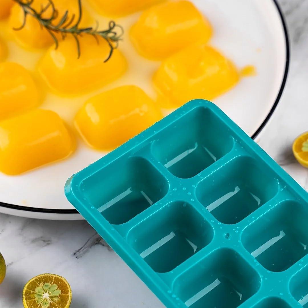 Ice Tray Easy Release White Ice Cube Trays, 16 Cube (Pack of 2) (2867-WHT-2)