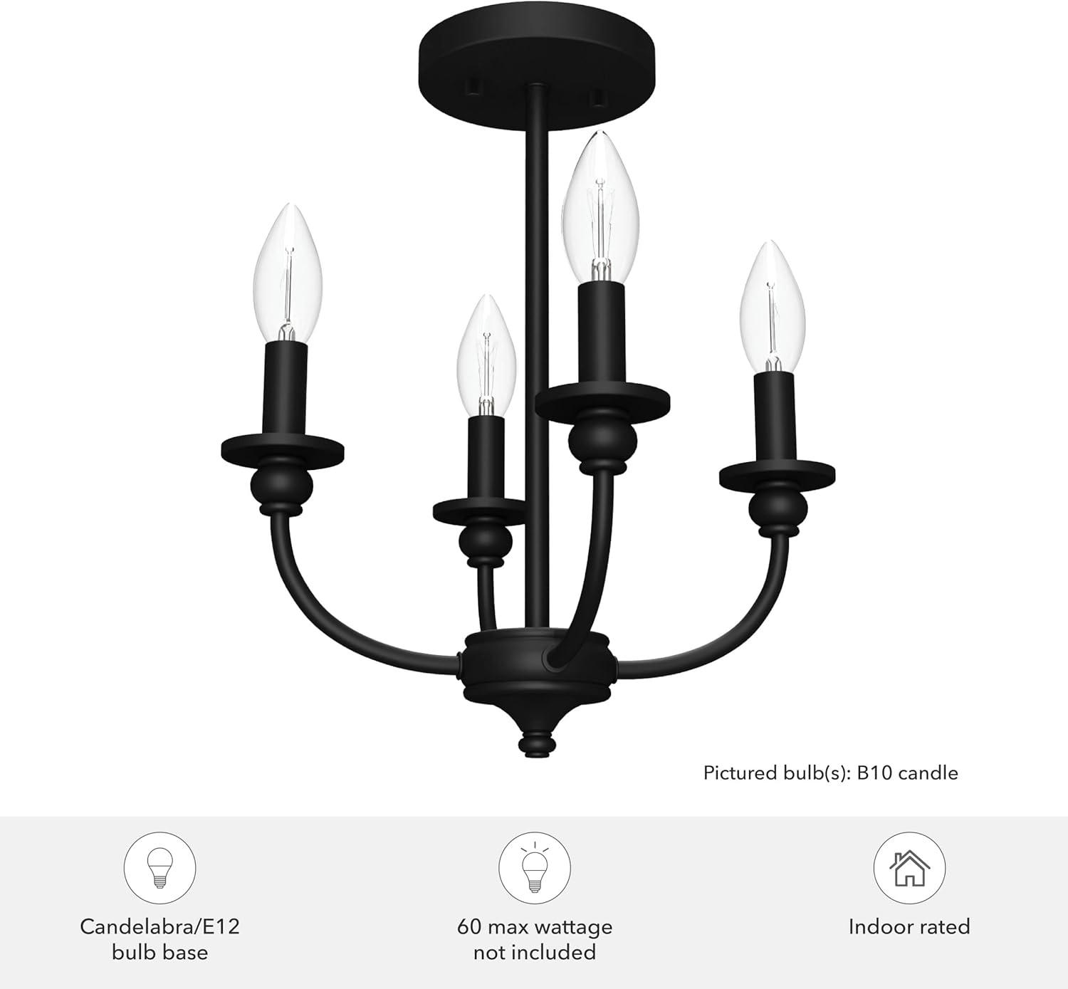 Southcrest 4 Light 13" Semi Flush Mount