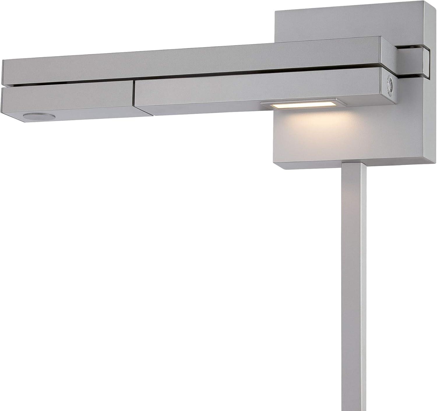 Flip LED Swing Arm Wall Light in Titanium with Dimmable Feature