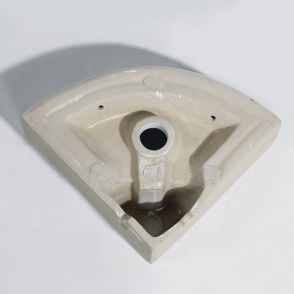 BTERAZ B085NFCP38 BTERAZ 9.25'' White Ceramic Oval Bathroom Sink