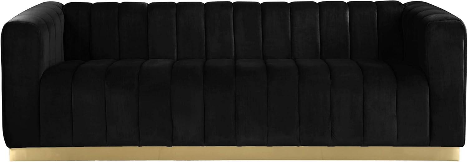 Meridian Furniture Marlon Black Velvet Sofa