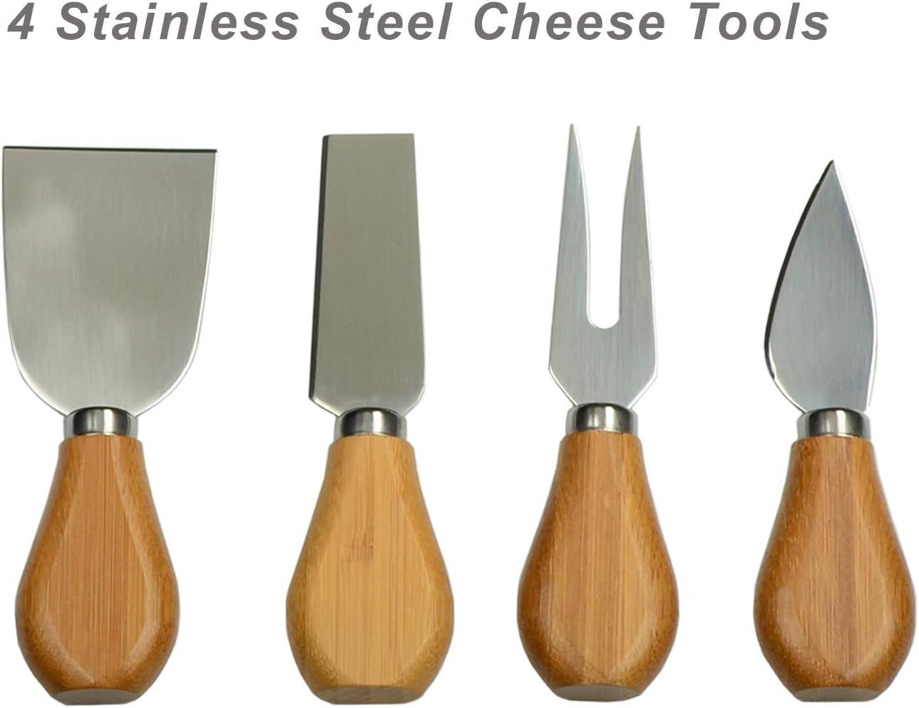 Picnic at Ascot  Large Bamboo Charcuterie Board with Cheese Knife Set