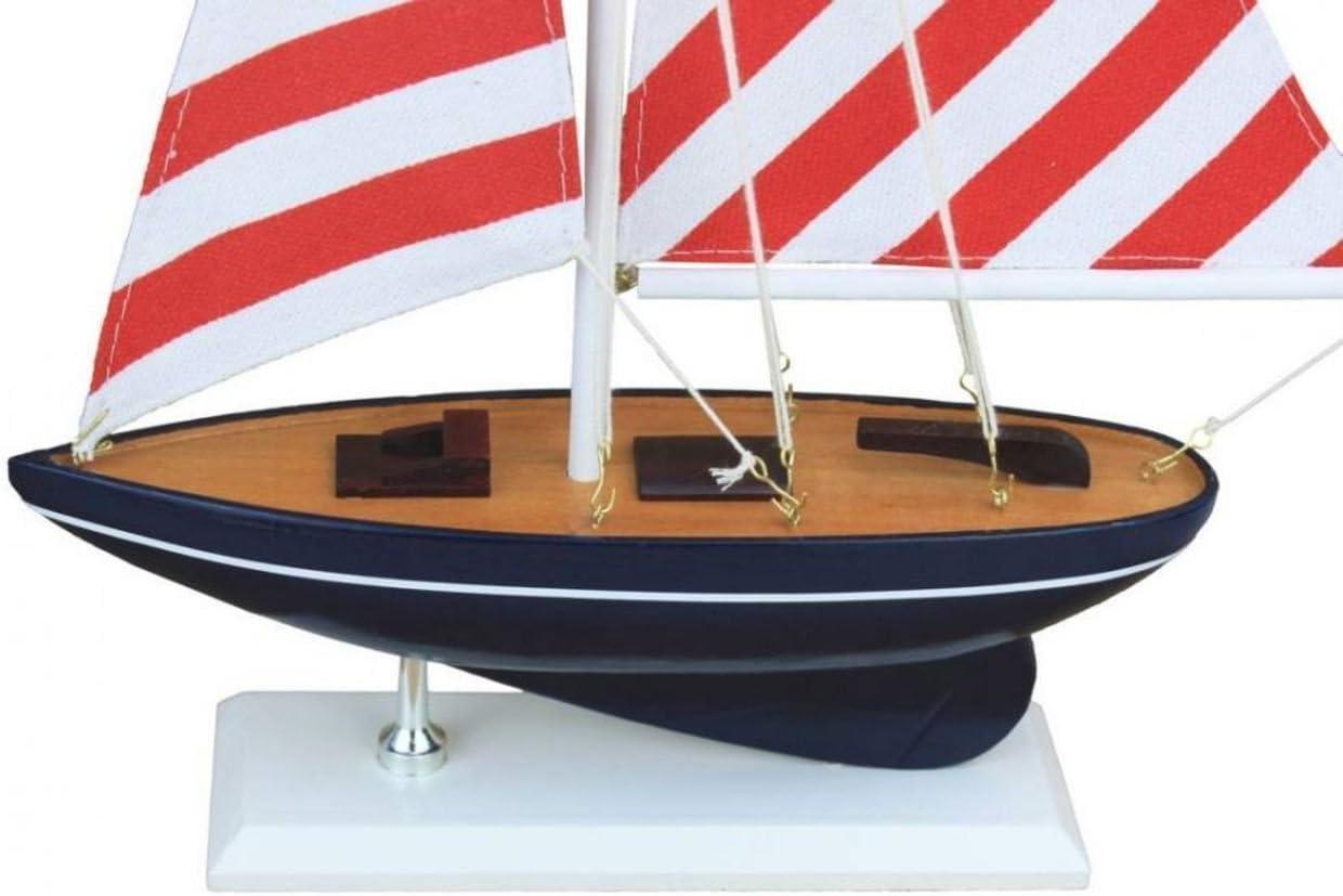 17 in. Wooden Nautical Delight Model Sailboat