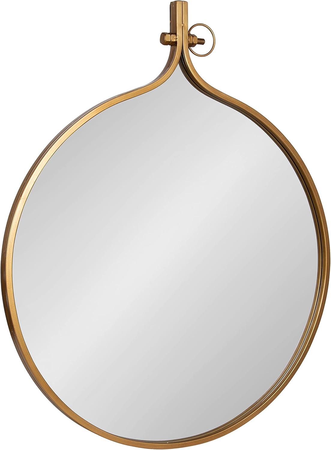 30" x 37" Yitro Metal Framed Wall Mirror Gold - Kate & Laurel All Things Decor