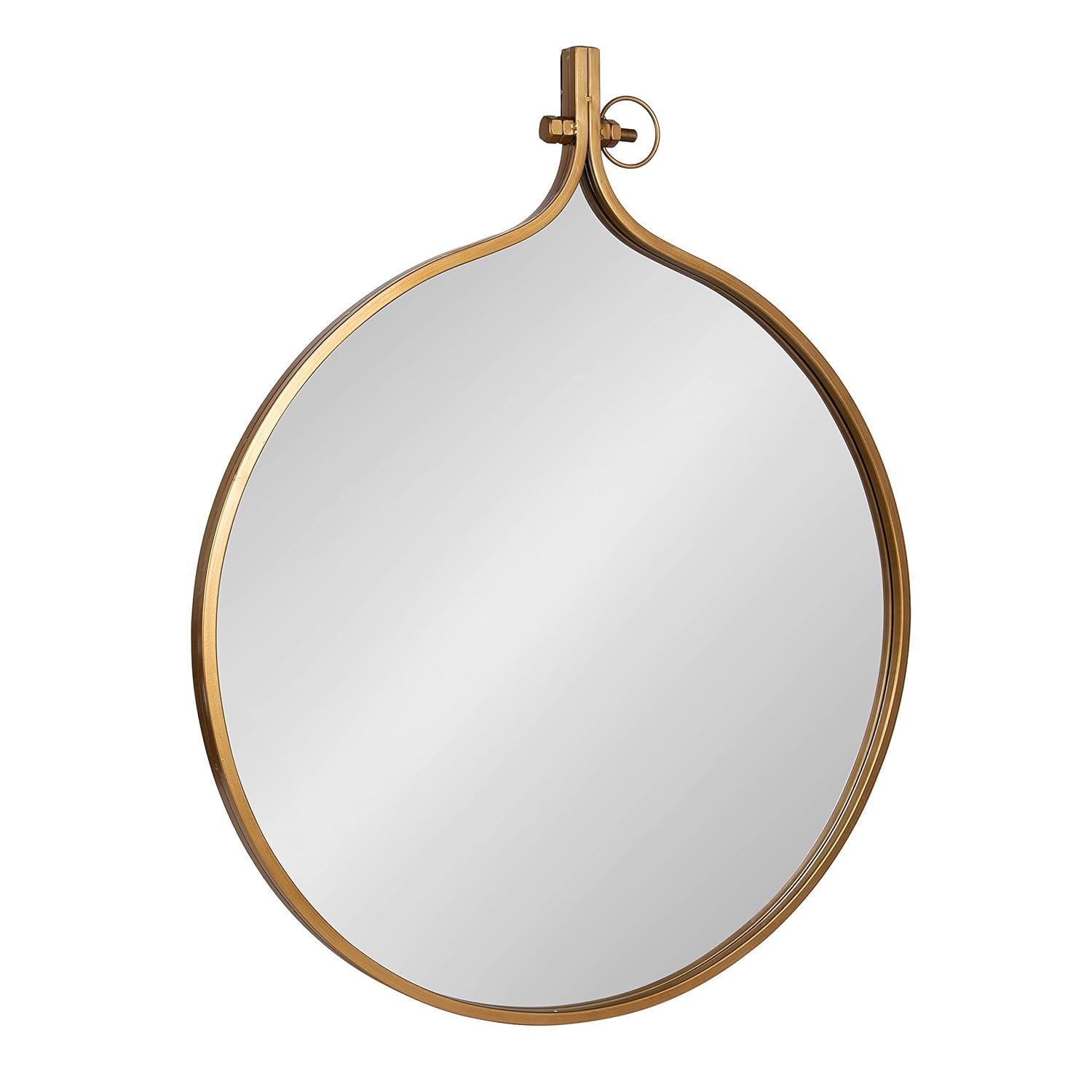 30" x 37" Yitro Metal Framed Wall Mirror Gold - Kate & Laurel All Things Decor