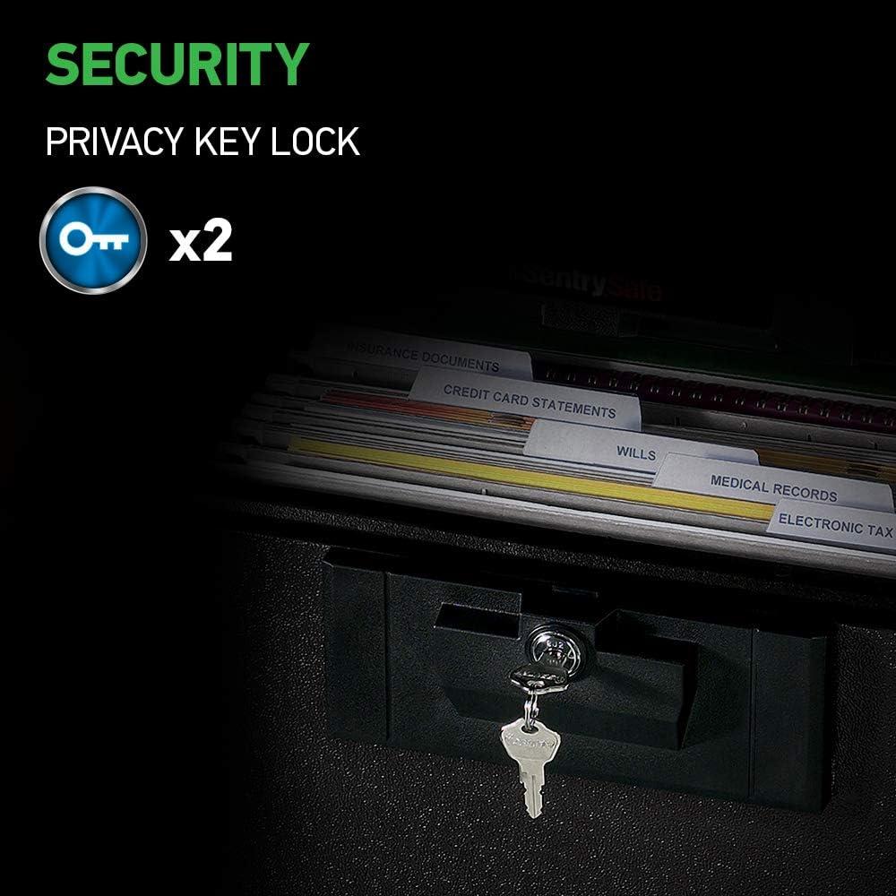 BEACHWATER POOL & SPA, LLC Fireproof Document Box With Key Lock, Safe Secures Files And Documents For Home Or Office