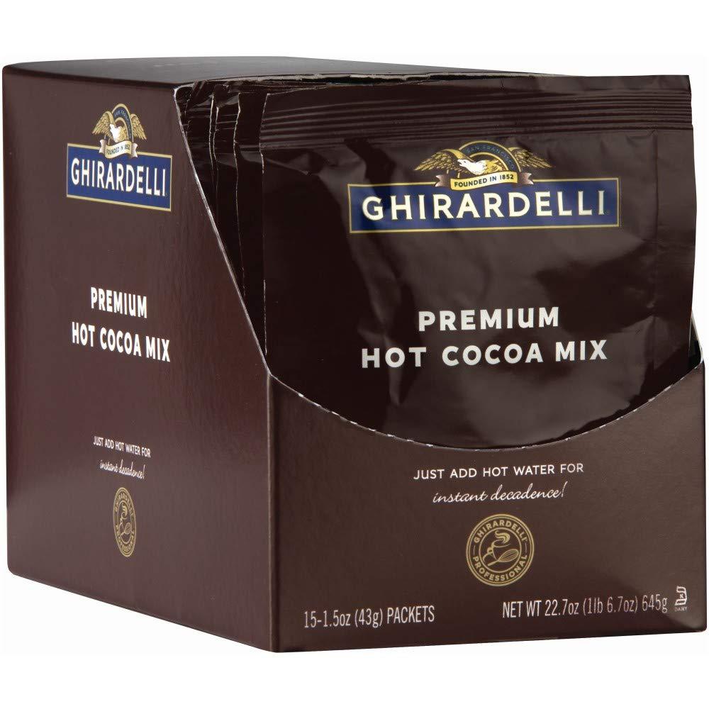 Ghirardelli Premium Hot Cocoa Envelopes, Rich chocolate, 22.7 Ounce (Pack of 15)