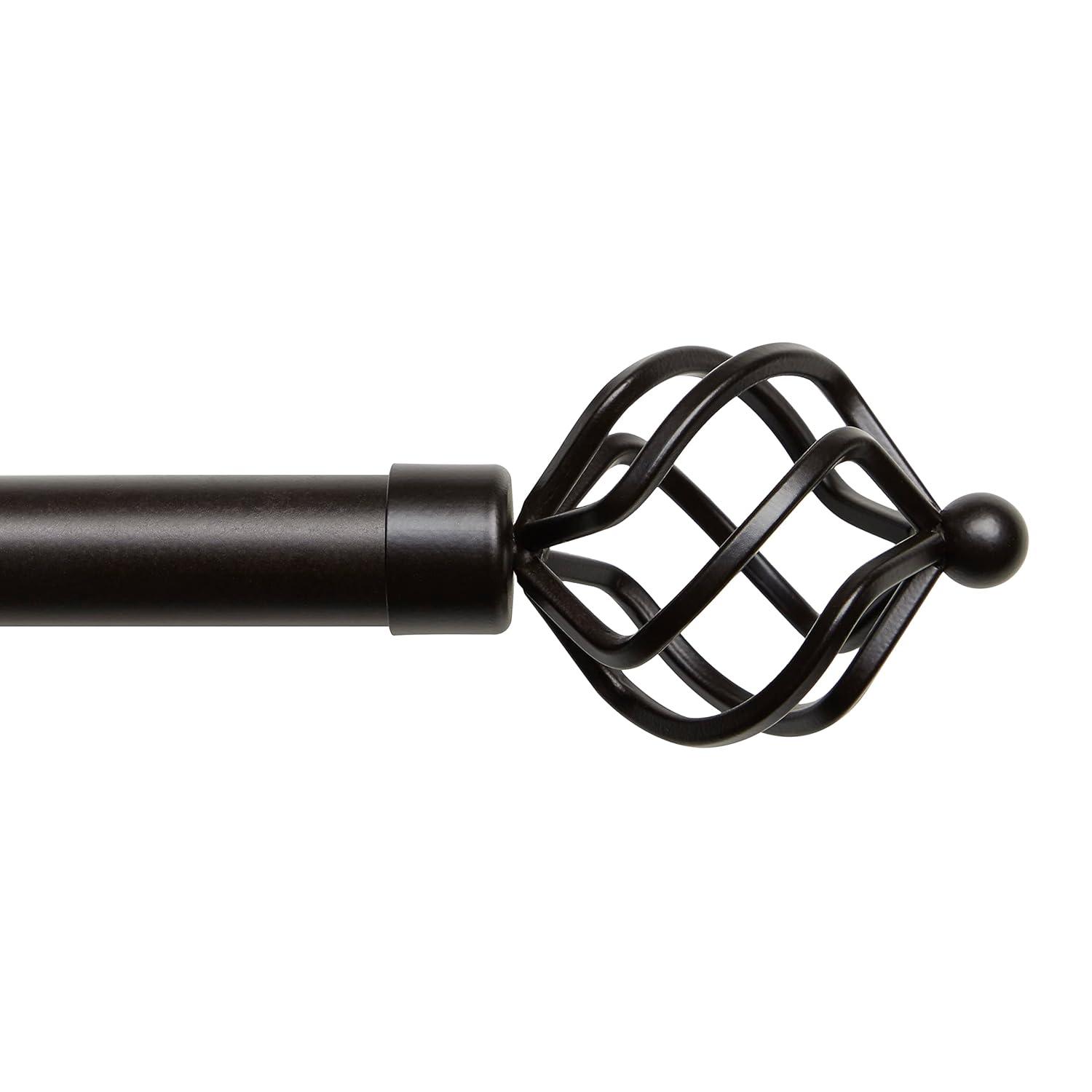 Exclusive Home Exclusive Home Torch Curtain Rod and Coordinating Finial Set, Adjustable
