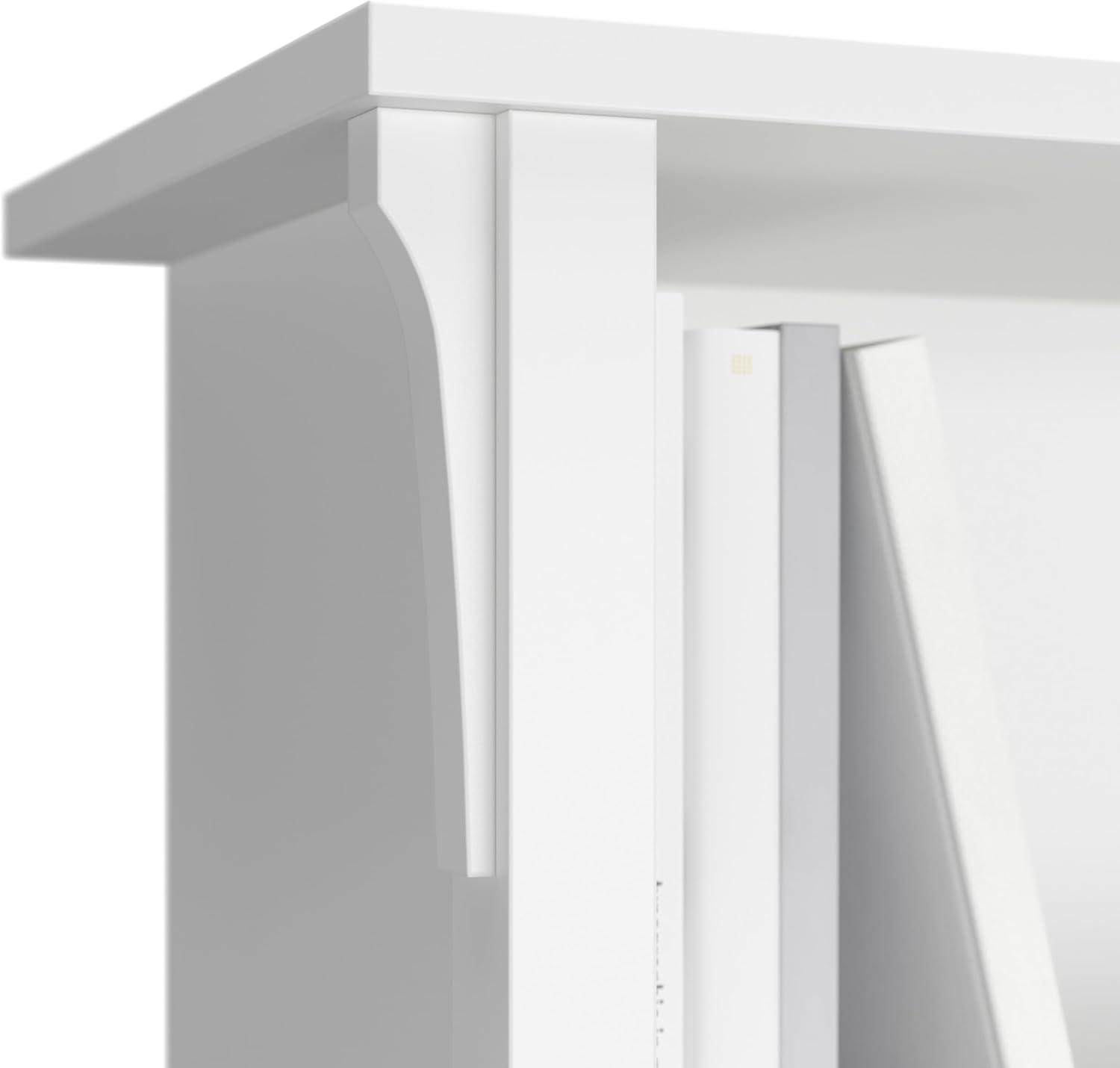 Salinas Tall 5 Shelf Bookcase in Pure White and Shiplap Gray - Engineered Wood
