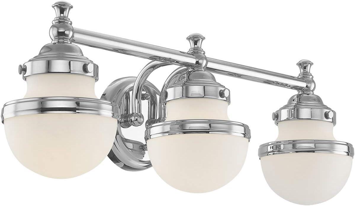 Livex Lighting Oldwick 3 - Light Vanity in  Polished Chrome