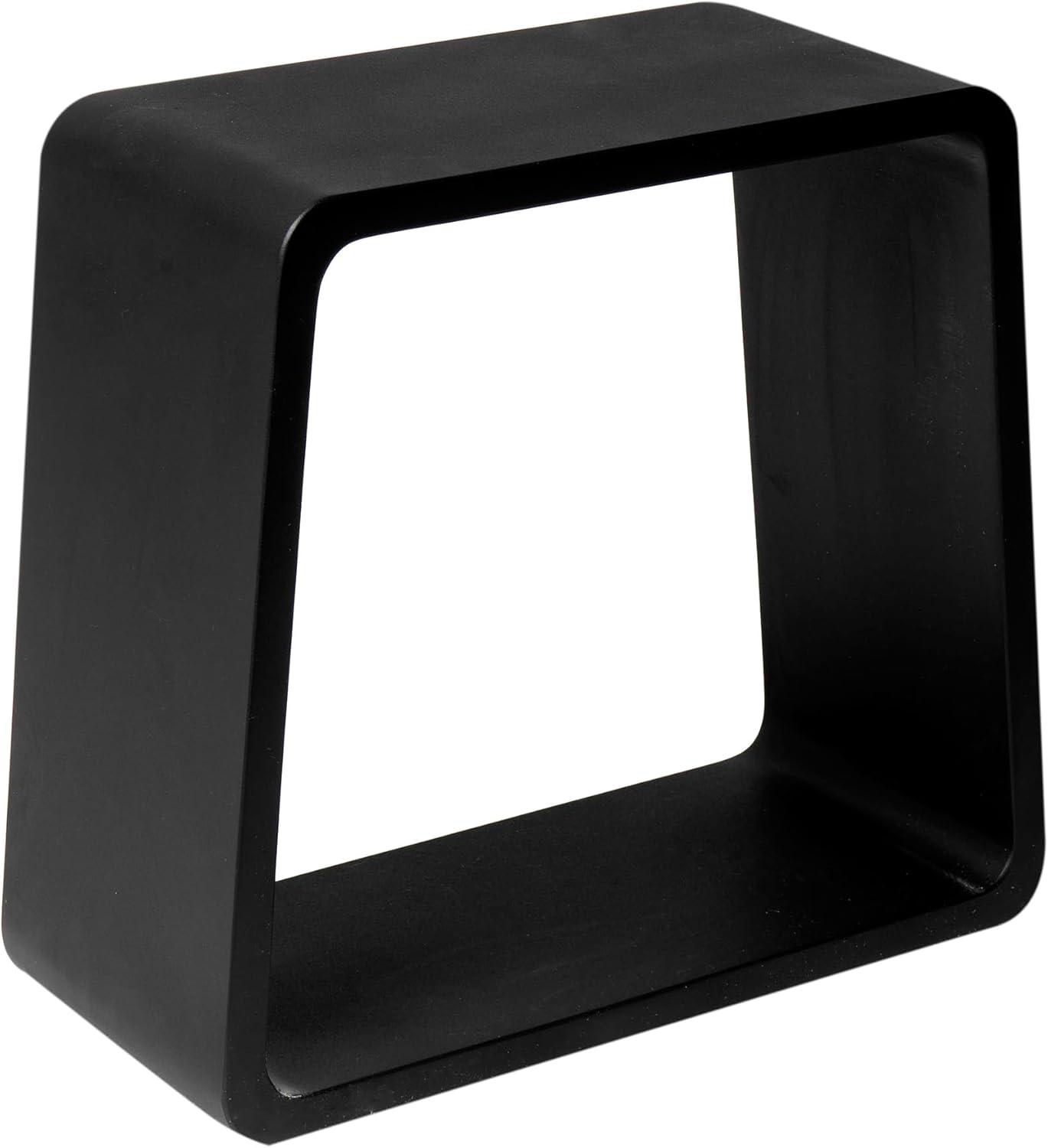 Black Matte Resin Contemporary Shower Bench