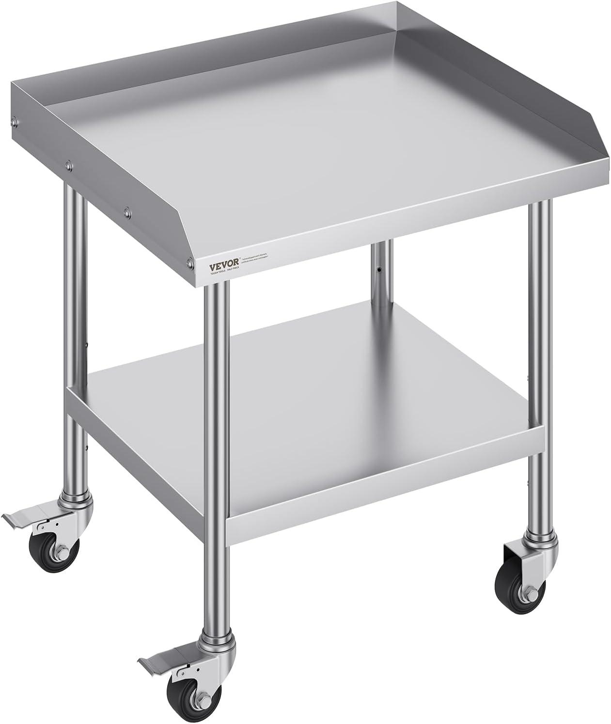 VEVOR VEVOR Stainless Steel 28'' L x 24'' W x 30'' H Adjustable Portable Work Table