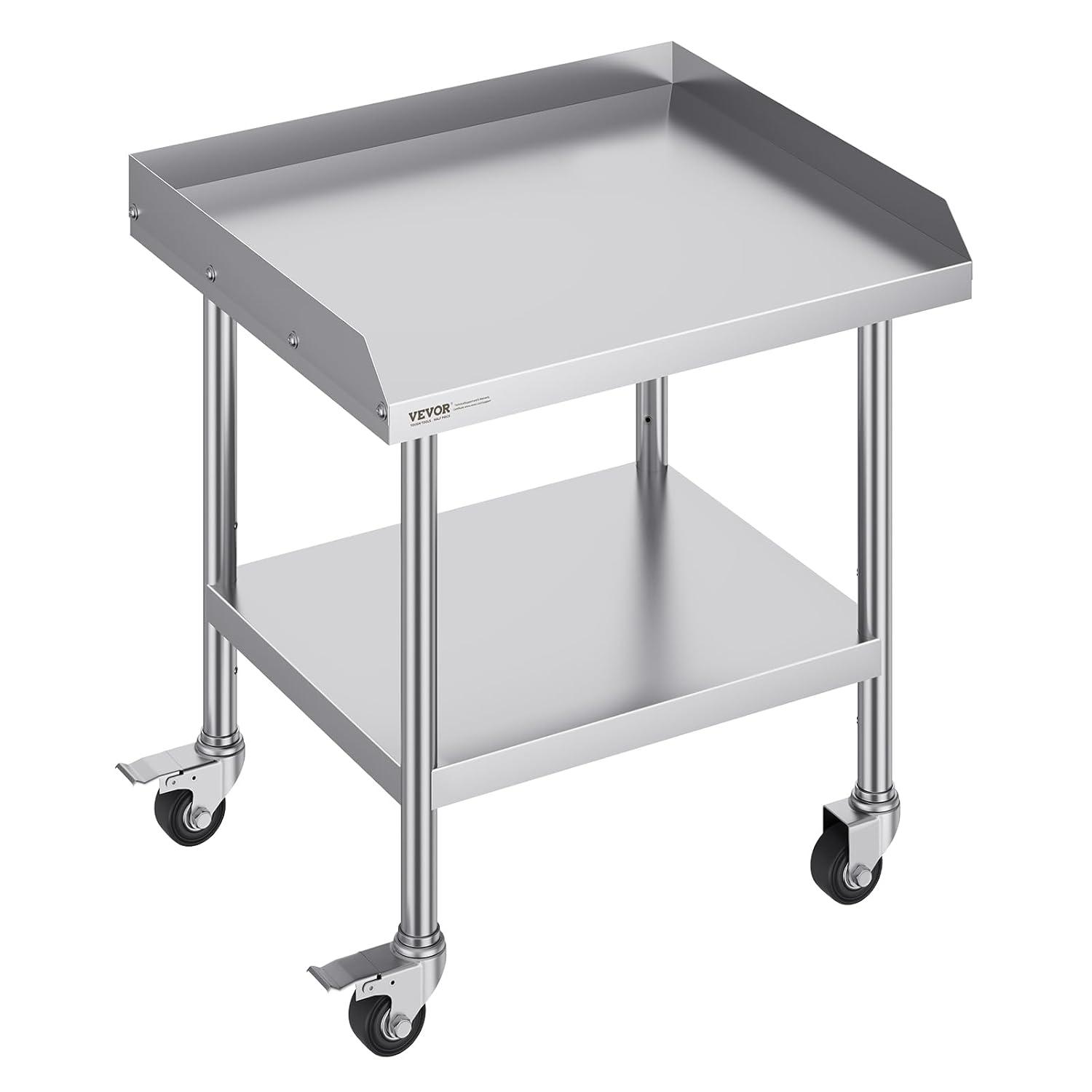VEVOR VEVOR Stainless Steel 28'' L x 24'' W x 30'' H Adjustable Portable Work Table