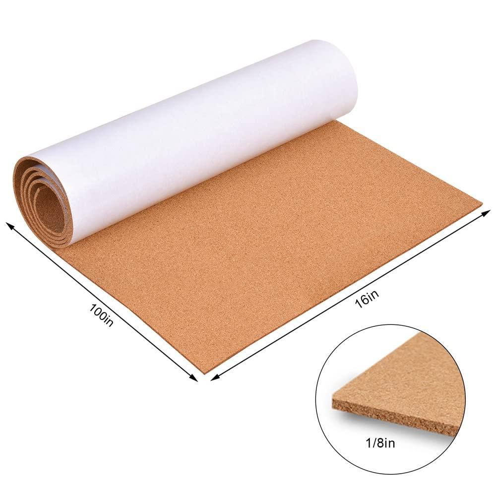 Self-Adhesive Cork Board Roll, 1/8" Thick Cork Boards for Walls, 20"x16" Cork Board Roll for Office, Home, School(3mm,40 * 50cm)