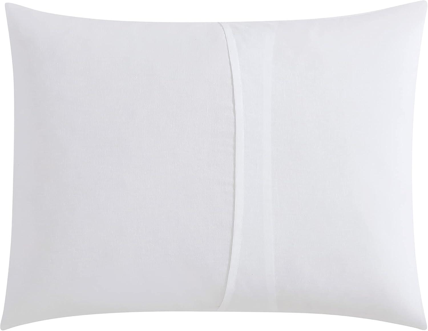 Vera Wang Vera Wang Solid Textured Pleats White Duvet Cover Set