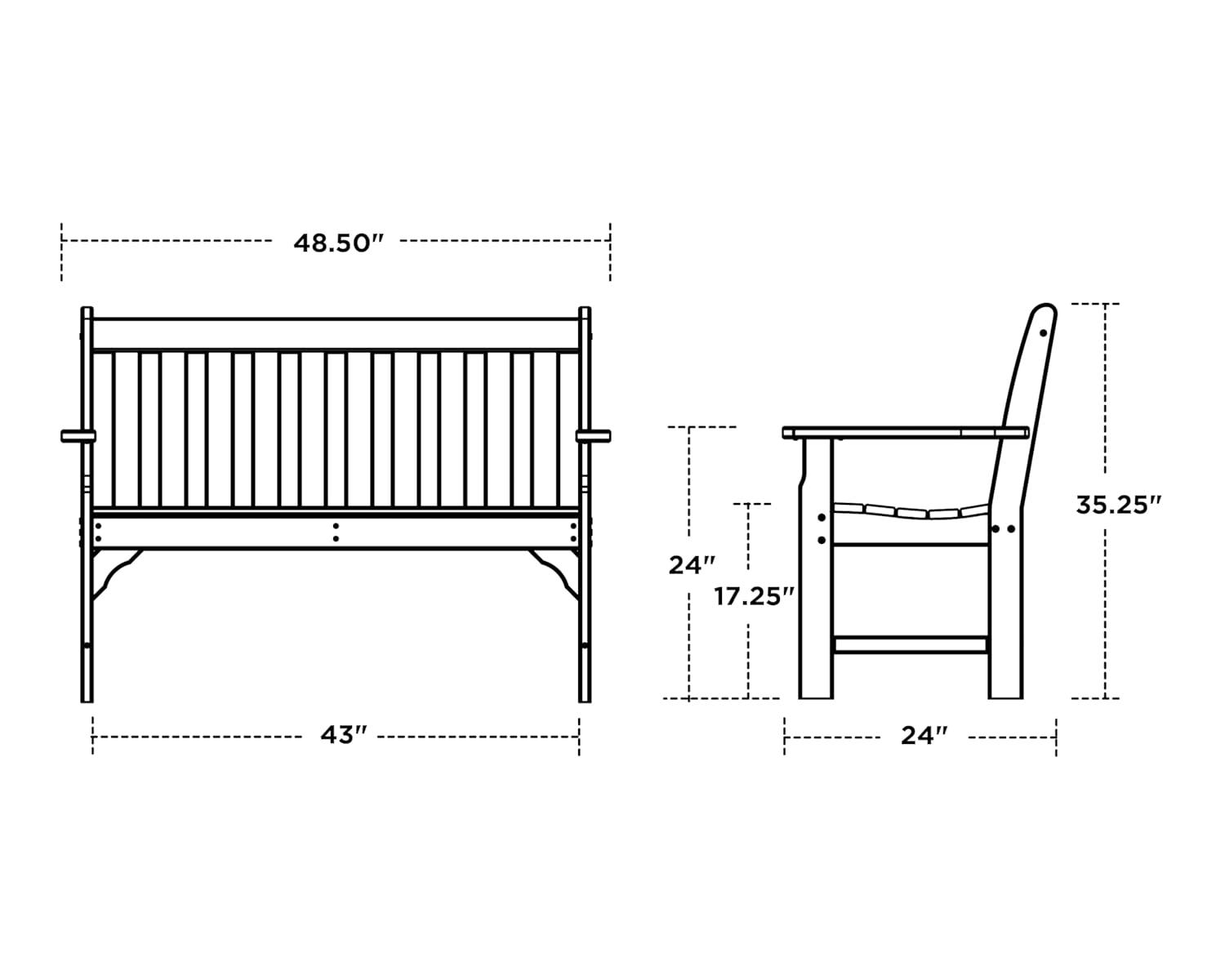 Vineyard 48" Patio Bench