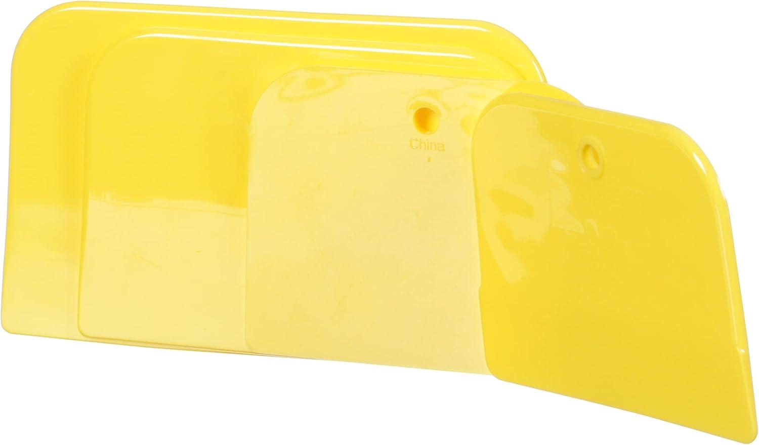 Yellow Flexible Plastic Body Filler Spreaders, 6-inch