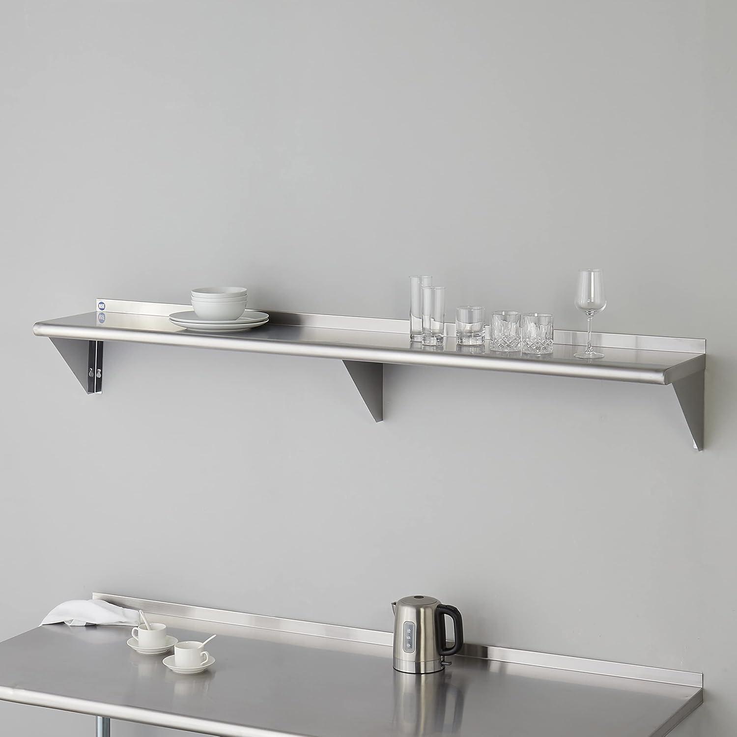 GRIDMANN NSF Stainless Steel Wall-Mount Shelf by Latitude Run