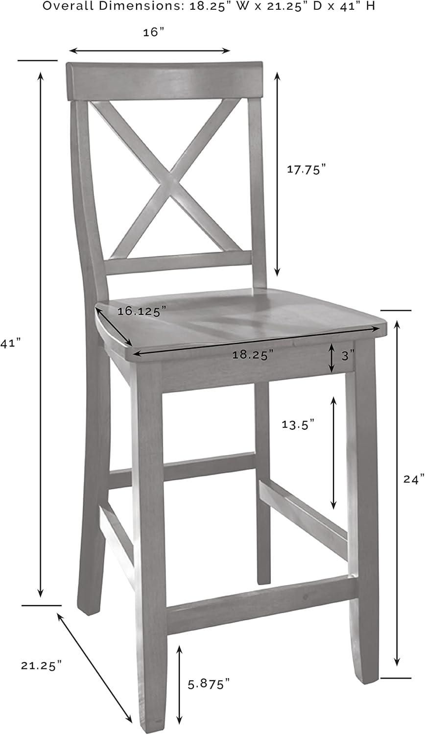 2pc X-Back Counter Height Barstools - Crosley