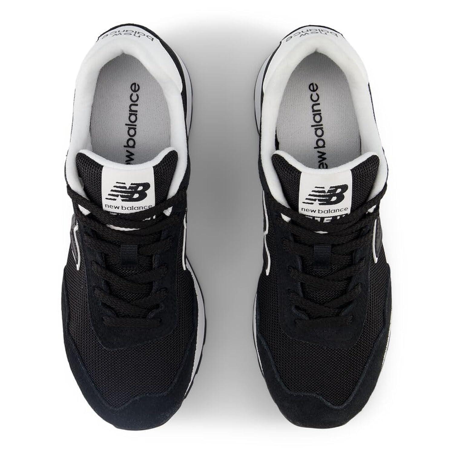 Black Genuine Suede and Mesh Platform Running Sneakers