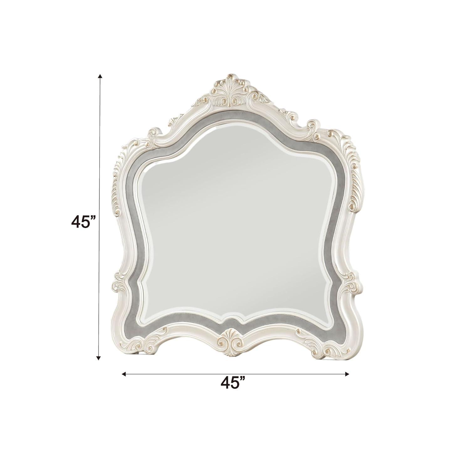 Acme Furniture Chantelle Mirror, Pearl White (23544)