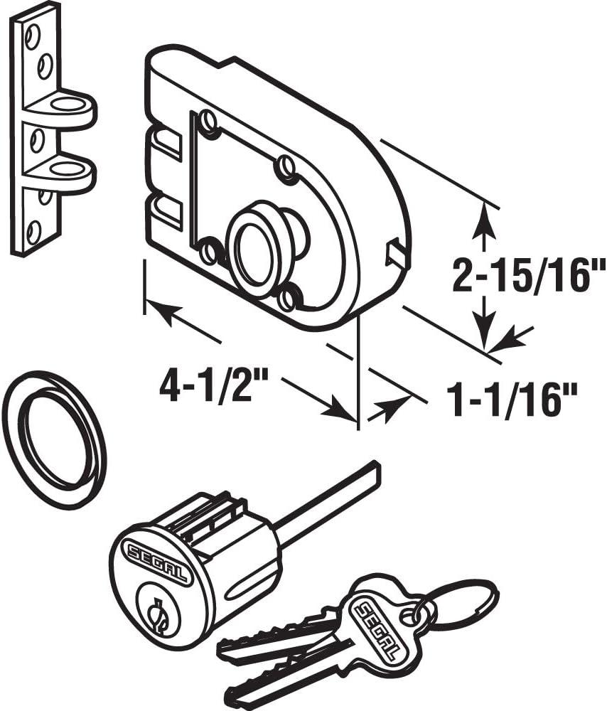 Segal Brushed Brass Single Cylinder Deadbolt Lock