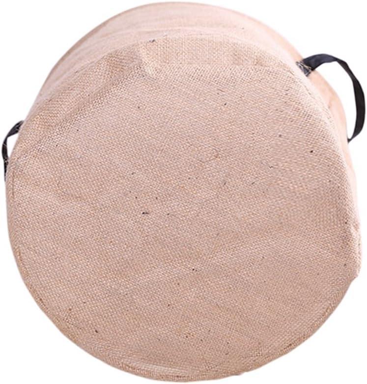 Pop-up Laundry Hampers Waterproof Cotton Linen Foldable Round Storage Bucket Organizer Dirty Clothes Shoes Basket Holder Baby's Toys Collection Box Closet Bin+3 Handles "SOCKS" Print