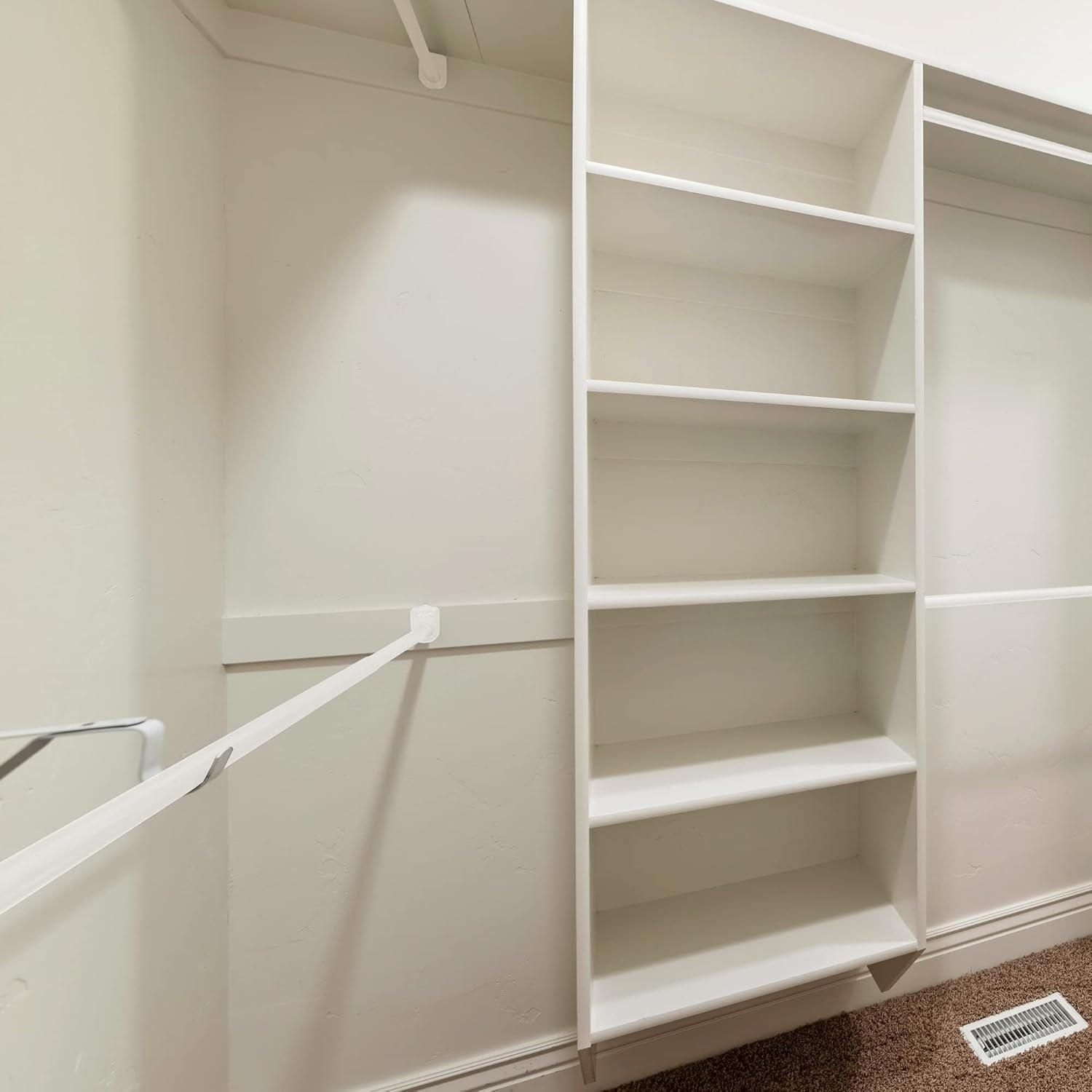 Design House Steel Adjustable 48" to 72" Closet Rod, White