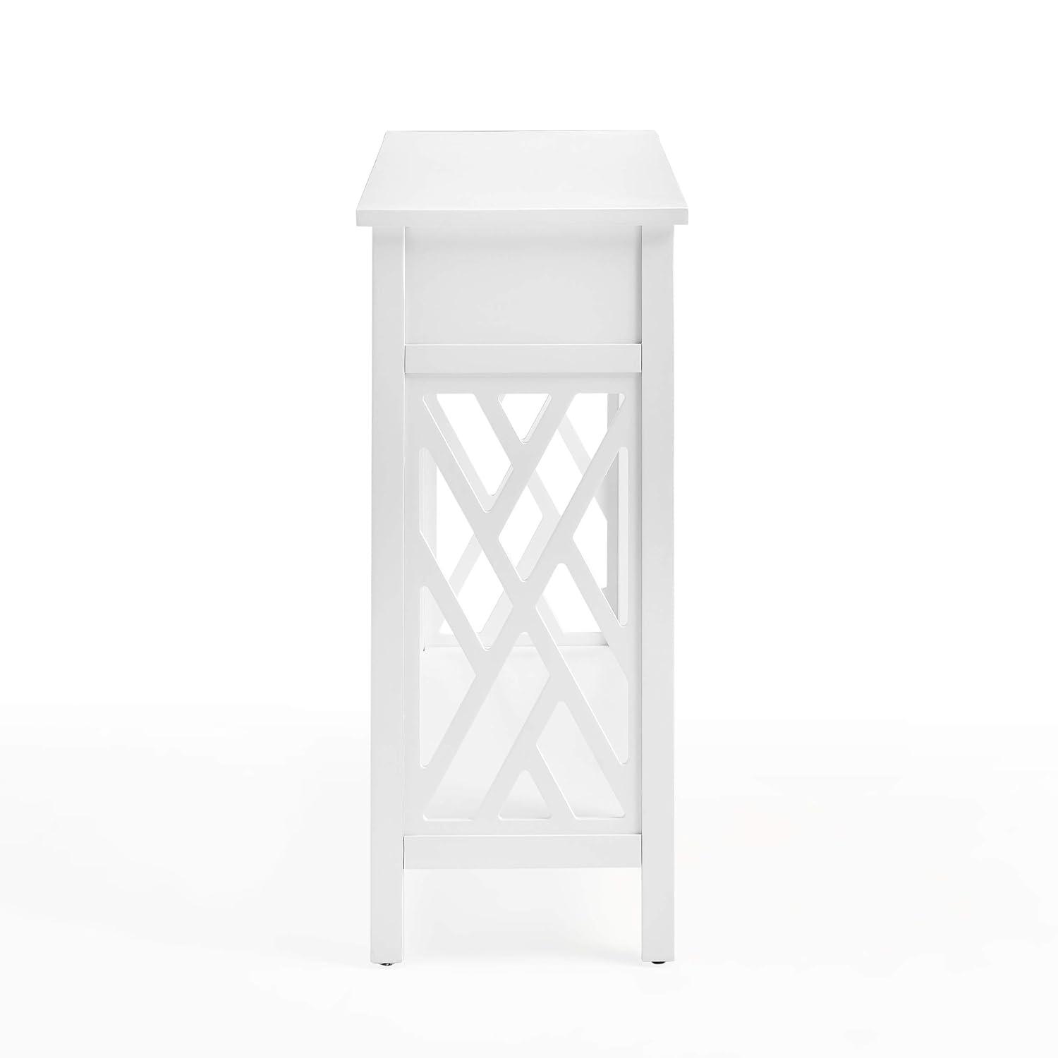 36" Middlebury Coffee Table, End Table and Console Table White - Alaterre Furniture: 3-Piece Wooden Furniture Set with Drawers