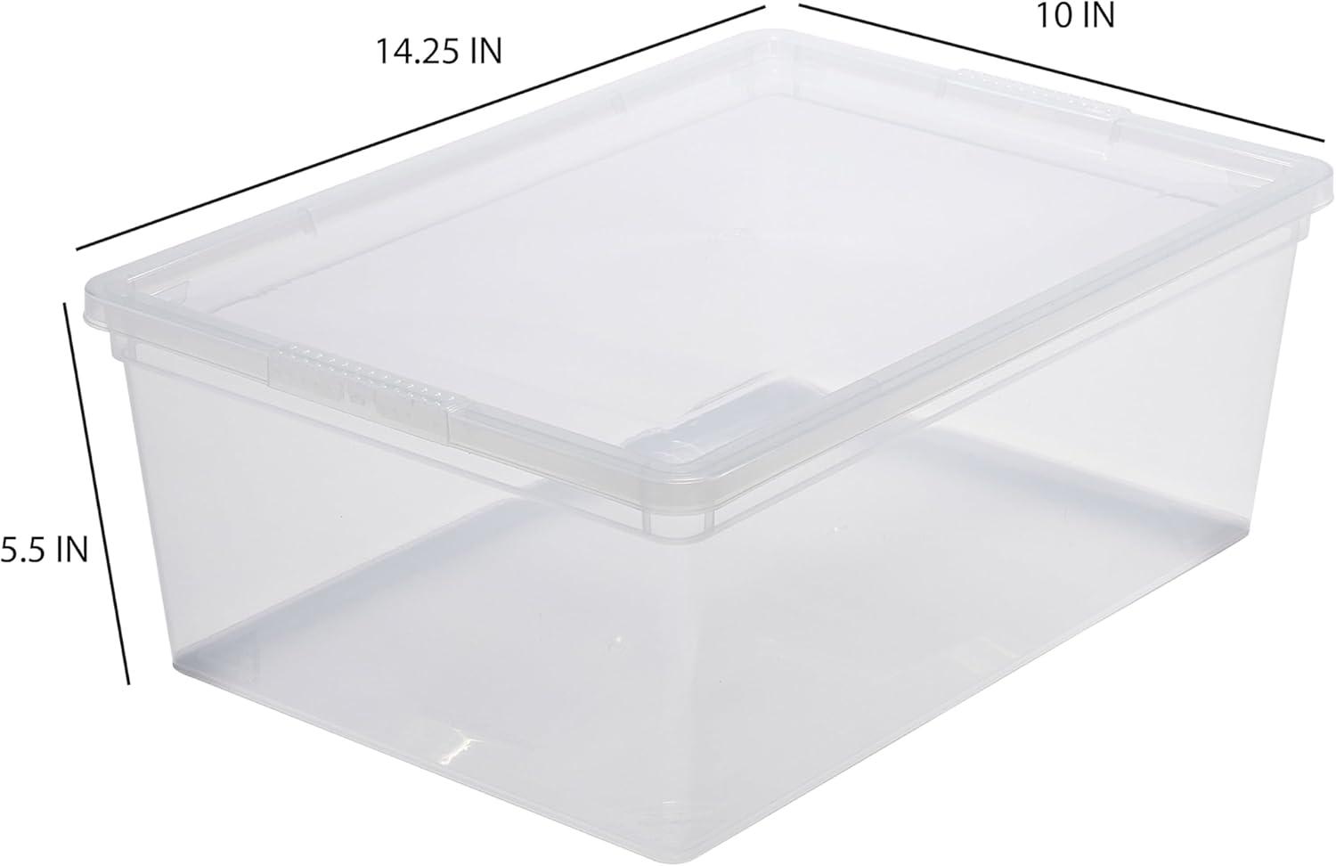 Simplify Simplify 4 Pack Stackable Storage Bins with Lids in Clear