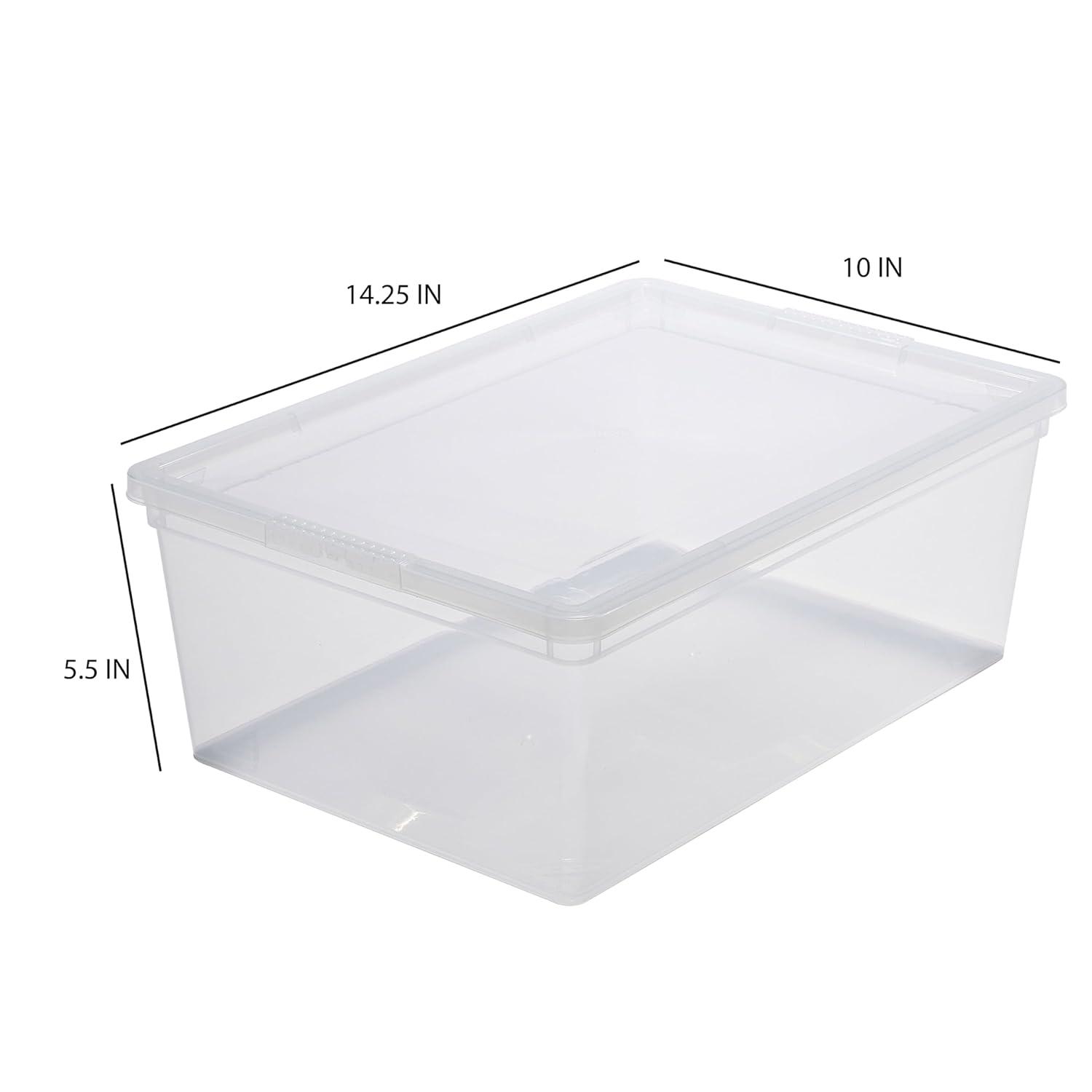 Simplify Simplify 4 Pack Stackable Storage Bins with Lids in Clear