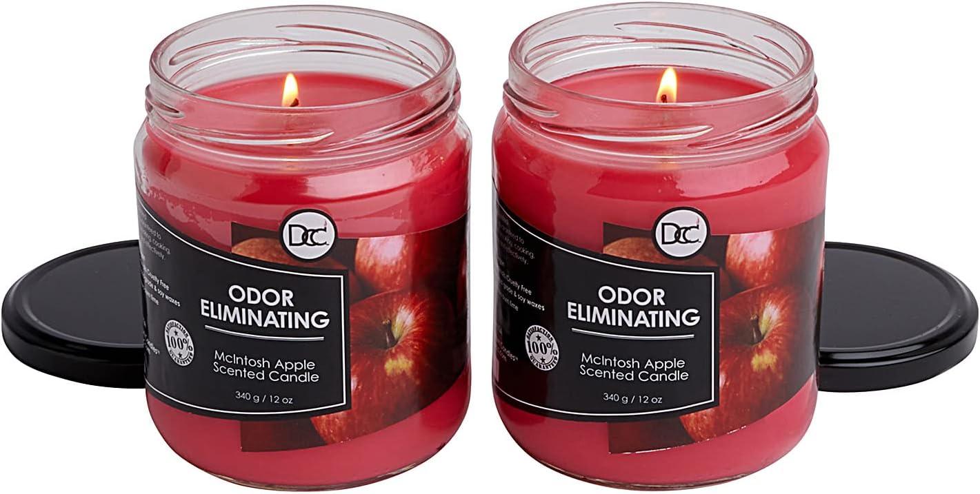 Fresh Linen Odor Eliminating Highly Fragranced Candle - Eliminates 95% of Pet, Smoke, Food, and Other Smells Quickly - Up to 80 Hour Burn time - 12 Ounce Premium Soy Blend