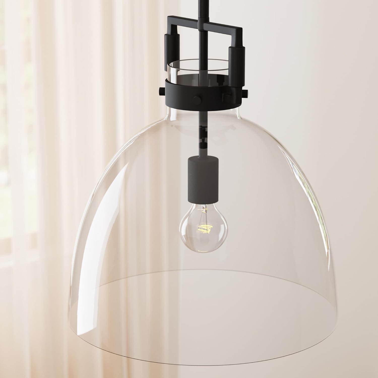 Leigh Glass Dome Shade Pendant Ceiling Light - Nathan James