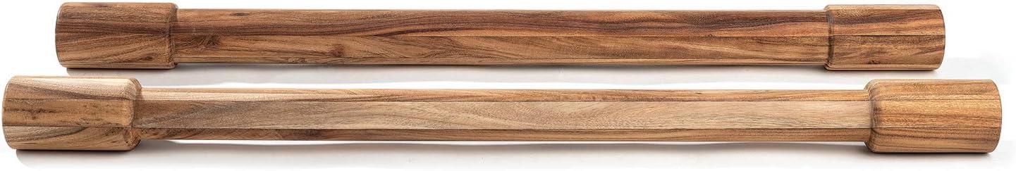 Ironwood Gourmet Acacia Wood Rolling Pins, Set of 2 Long Rolling Pins