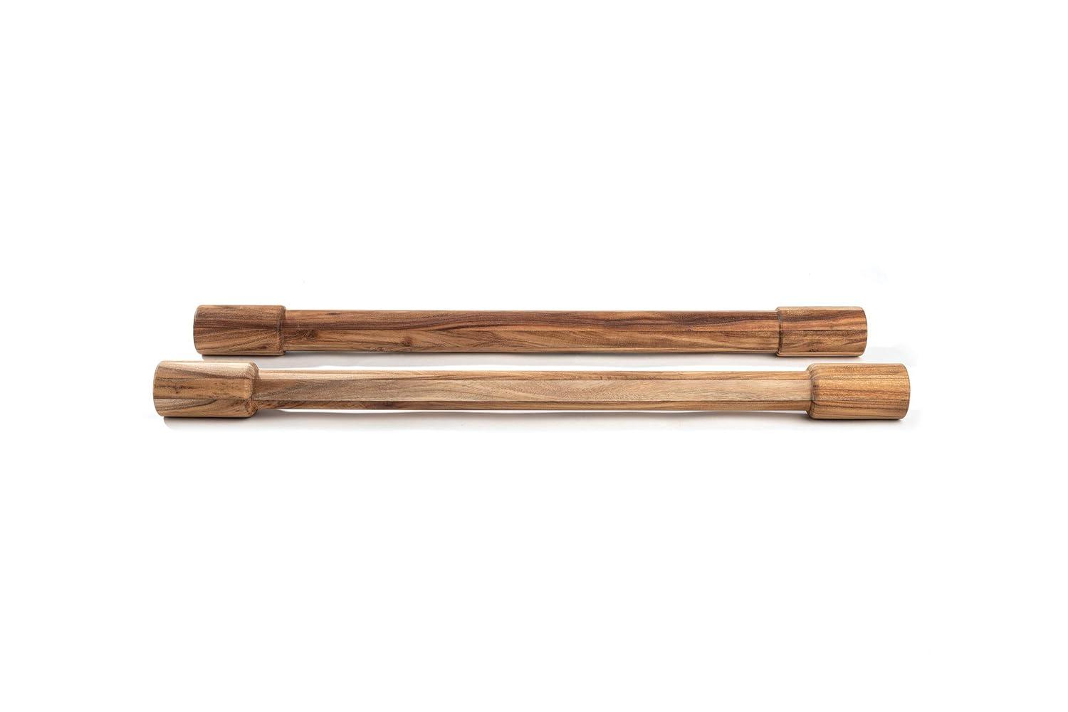 Ironwood Gourmet Acacia Wood Rolling Pins, Set of 2 Long Rolling Pins