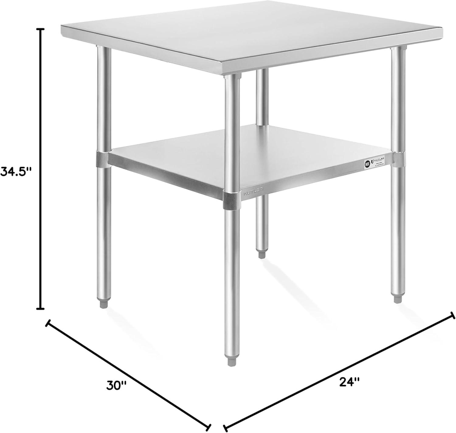 Amgood 30 in. x 24 in. Stainless Steel Table