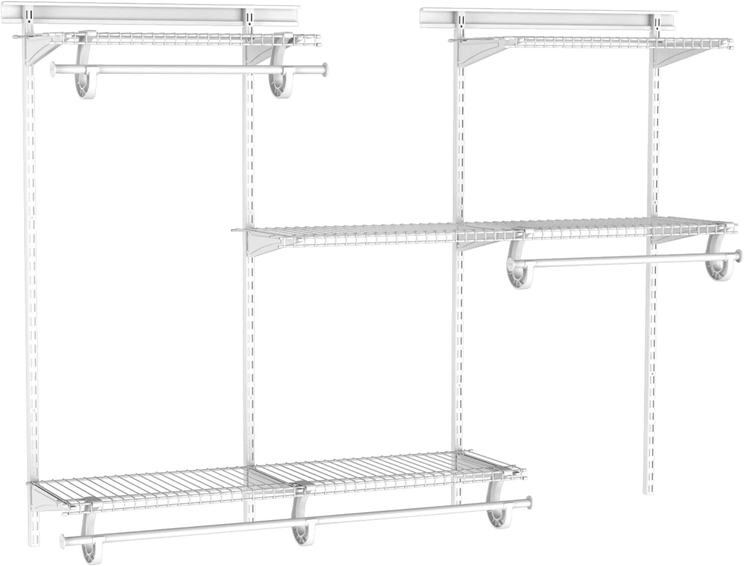 Adjustable White Steel Wire Closet Organizer System