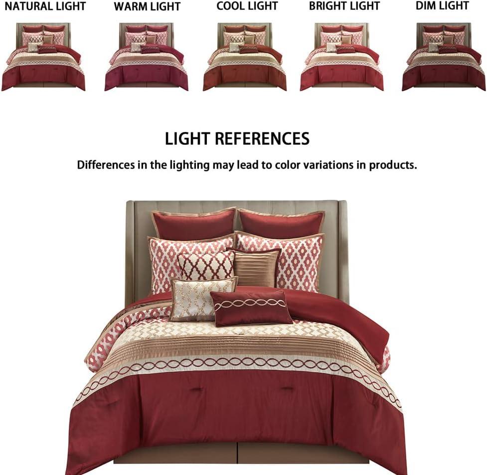 Nanshing America, Inc Caval 10 Piece Jacquard Comforter Set