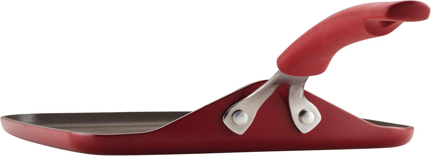 Rachael Ray Rachael Ray Cook + Create Aluminum Nonstick Square Stovetop Griddle Pan, 11-Inch
