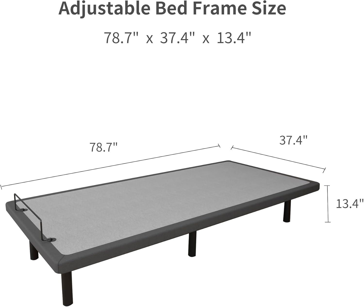 Adjustable Split King Metal Frame with Wireless Remote