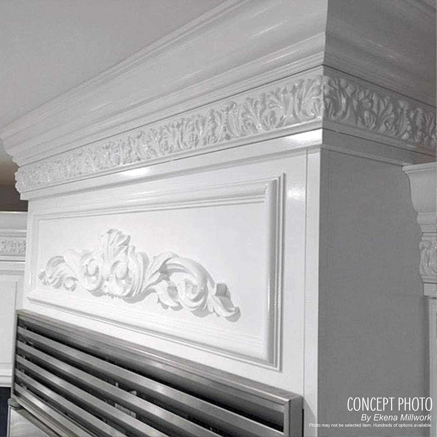 Primed White Fluted Panel Moulding, 94.5" Length (12-Pack)