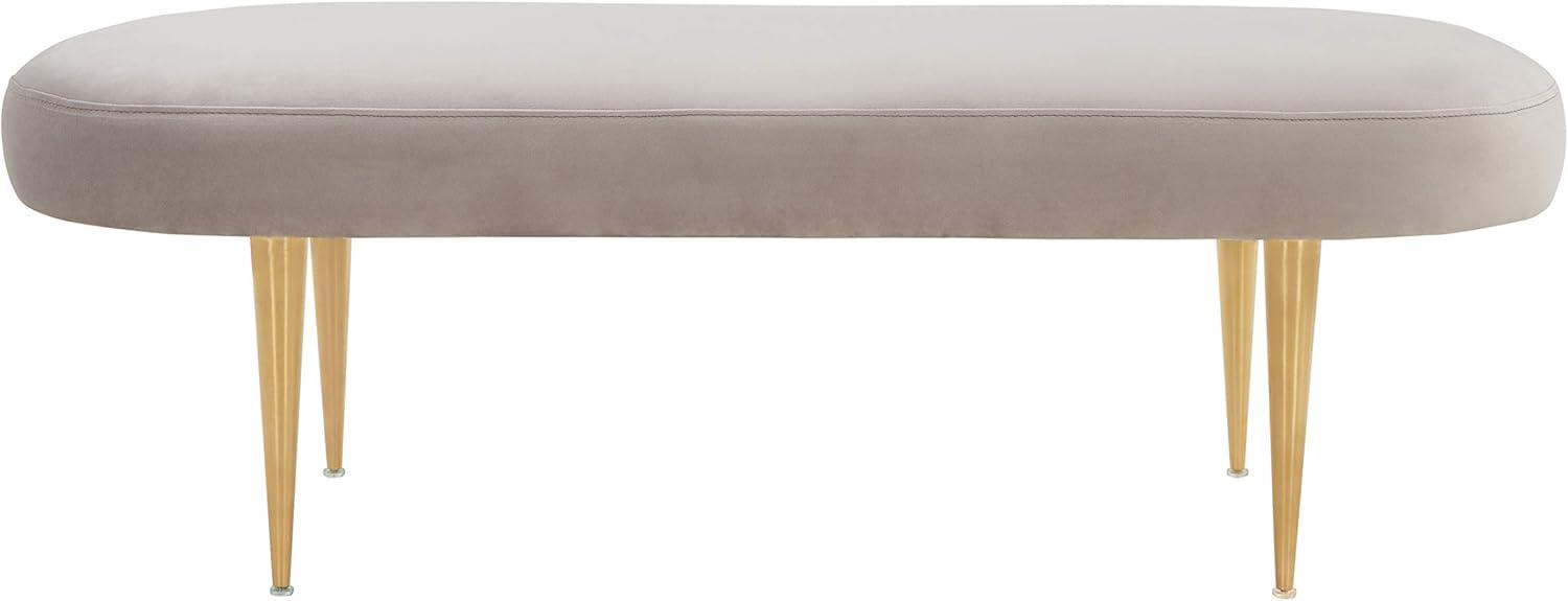 Corinne Oval Bench - SFV4704 - Pale Taupe/Gold - Safavieh Couture