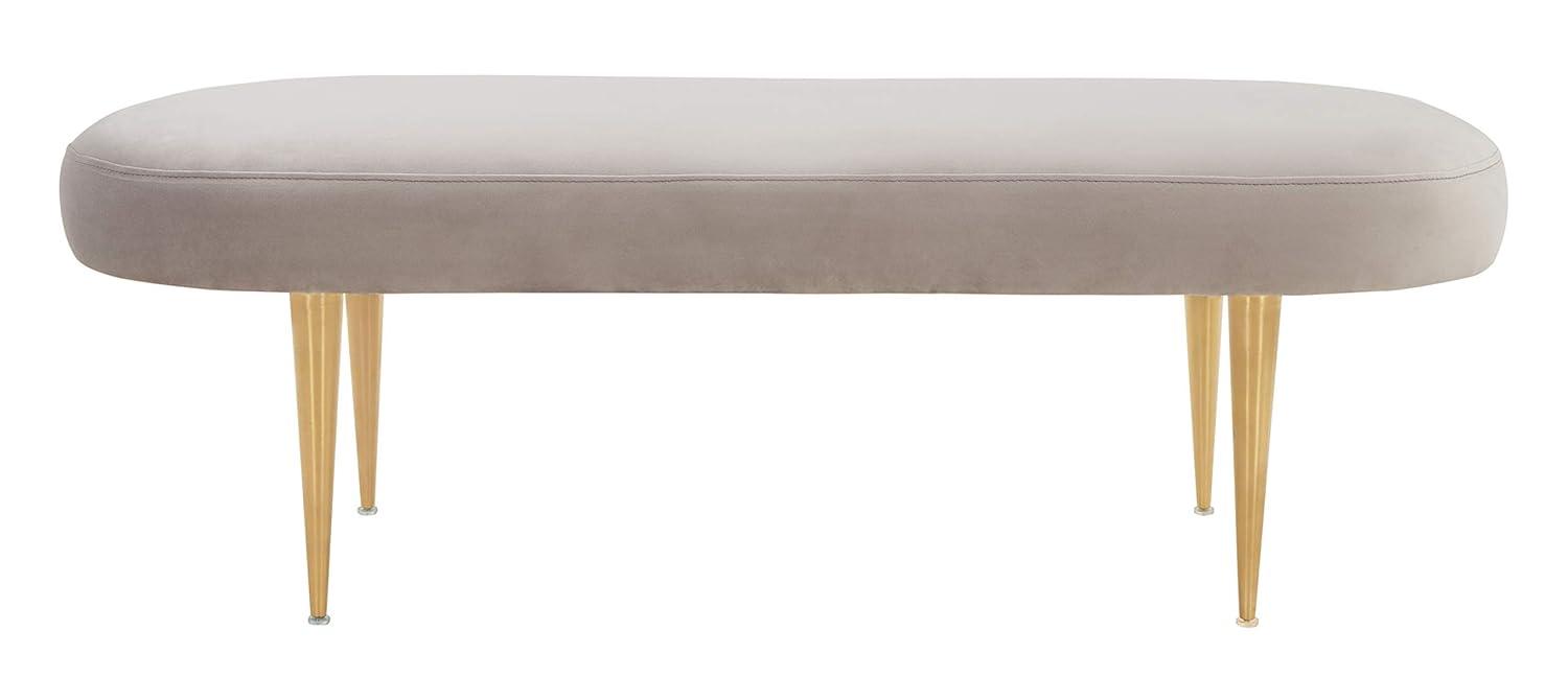 Corinne Oval Bench - SFV4704 - Pale Taupe/Gold - Safavieh Couture