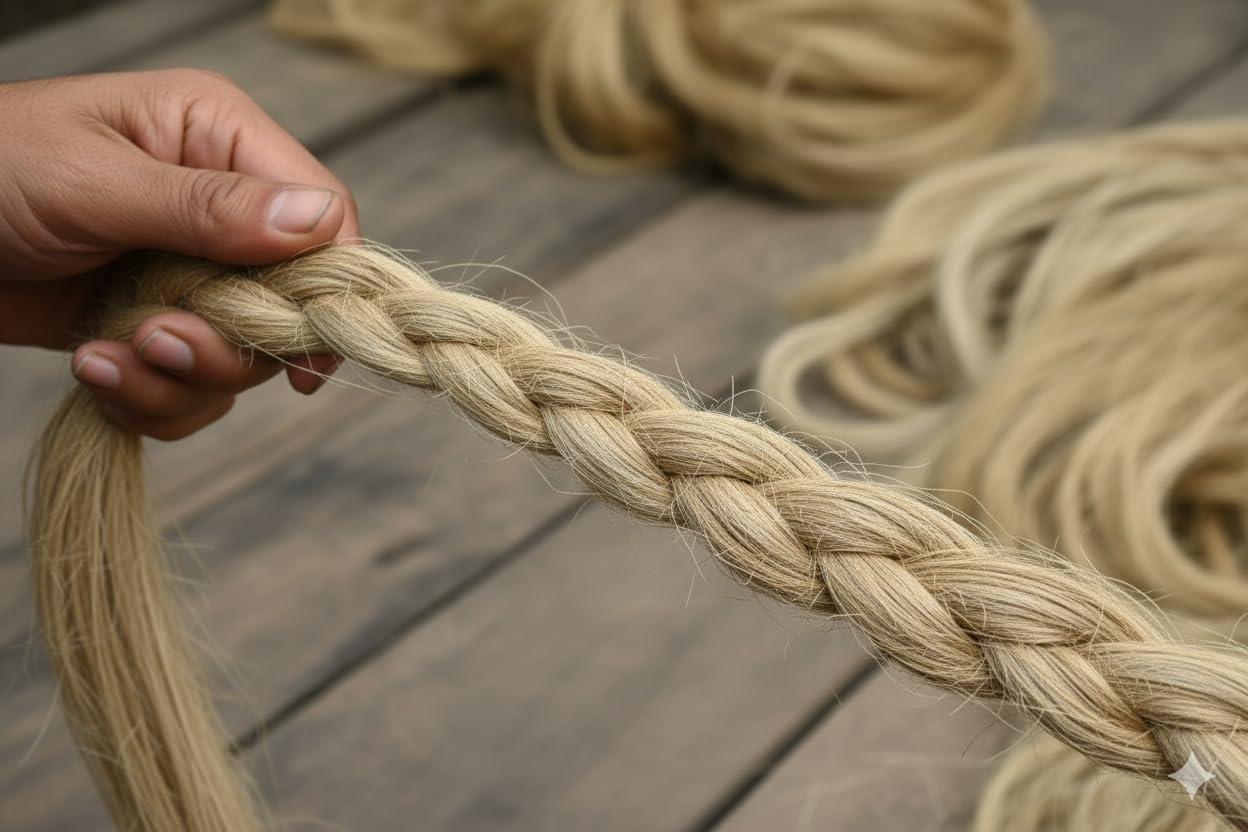 Aayu Hand Made Jute Braid Rope |3 Strand | 1/2" x 30 feet per Hank (Natural) Indian Jute, Jute Fiber, Jute Yarn Braided with Natural Fiber - Braided Jute, Natural Jute