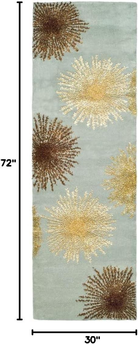 Soho SOH712 Hand Tufted Indoor Runner Rug - Light Blue/Multi - 2'6"x6' - Safavieh.