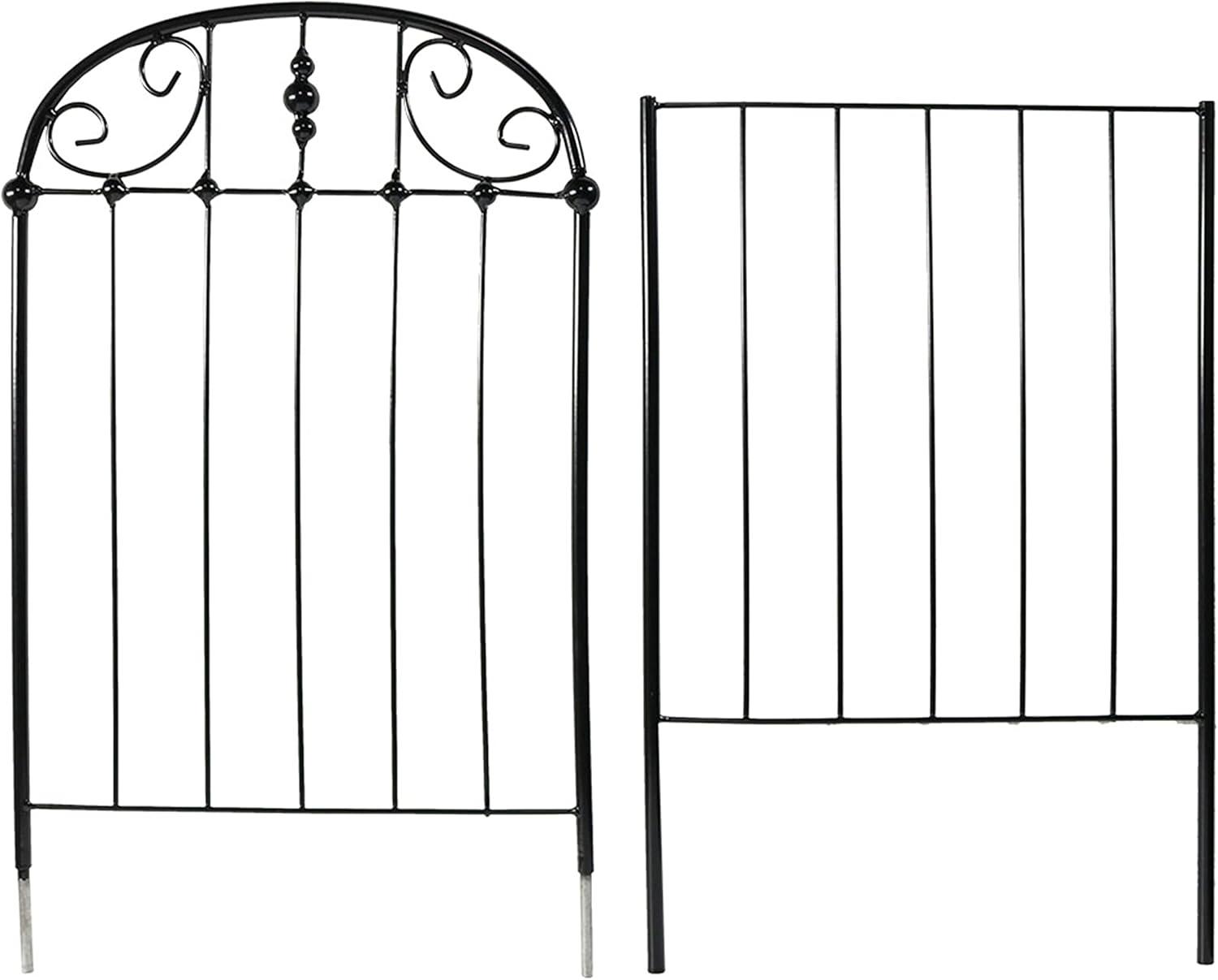 Sunnydaze Metal Wire Traditional Garden Trellis for Climbing Plants and Flowers - 32" H - Black - 2-Pack