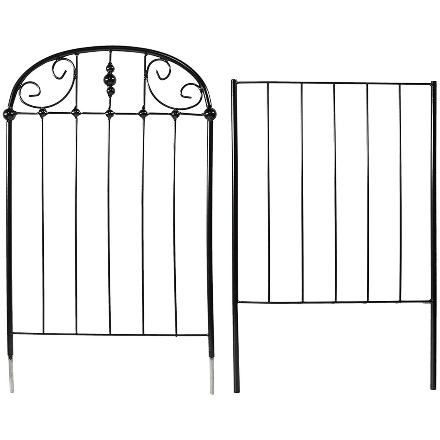 Sunnydaze Metal Wire Traditional Garden Trellis for Climbing Plants and Flowers - 32" H - Black - 2-Pack
