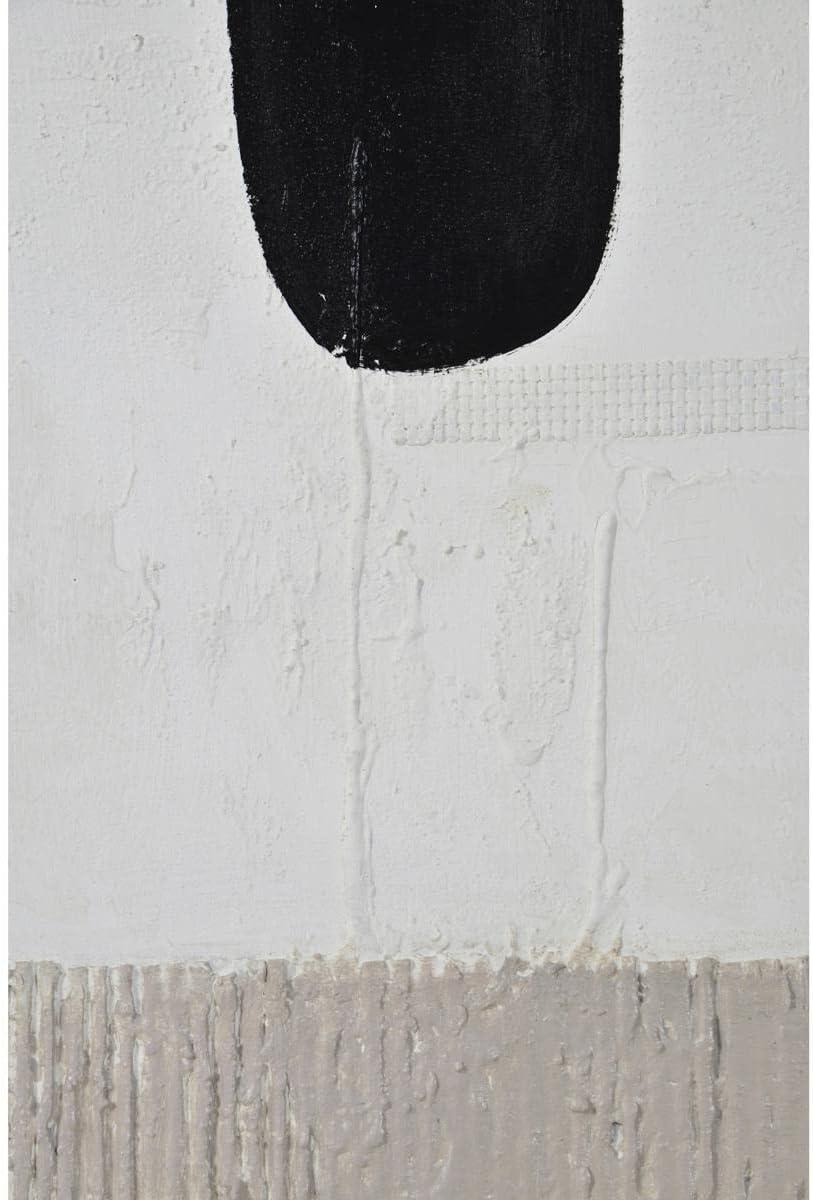 Rectangular Multicolor Hand Painted Canvas Art with Black Frame